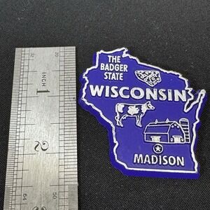 Wisconsin Souvenir Artwork PVC Fridge Magnet Collectibles Vintage